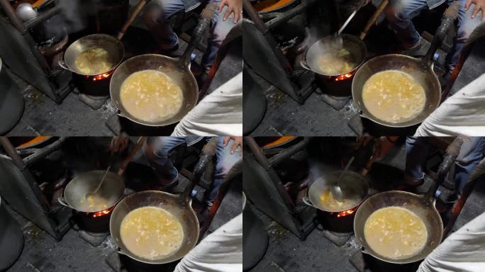 印尼传统菜肴名为铜生，使用木炭炉子