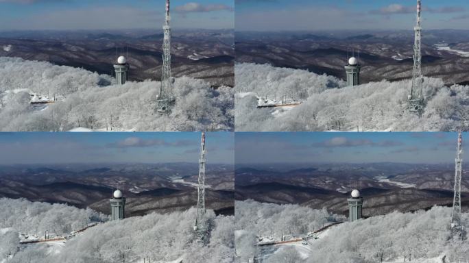 ⚝4K航拍⚝东北雪景雾凇雪挂山顶环绕雪景