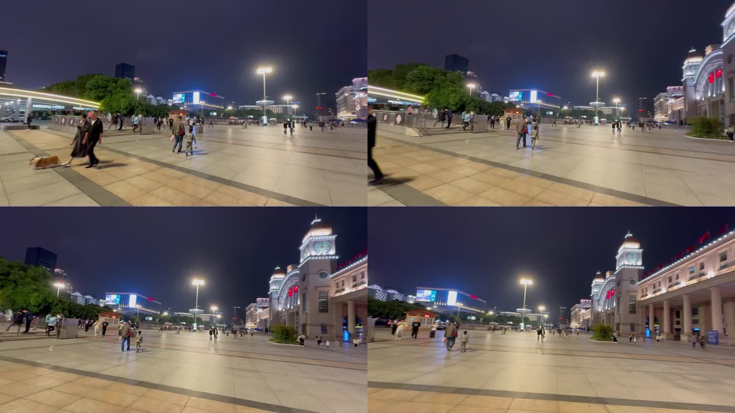 汉口火车站夜景