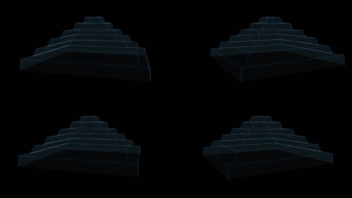 金字塔 埃及三角形低面体游戏场景赛博朋克