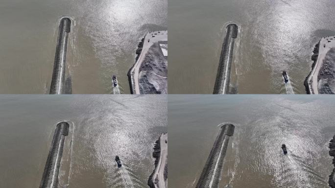 台州温岭城南犁头咀海边航拍