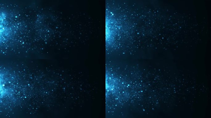 优雅的散焦蓝色尘埃颗粒在黑暗的背景。事件游戏预告标题电影音乐会舞台背景