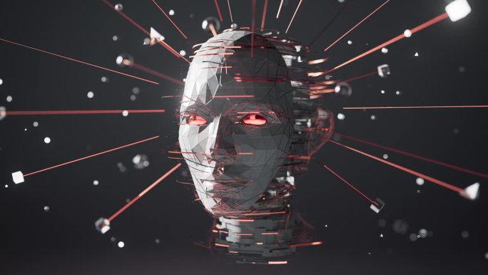 人类思想的碎片-人工智能，危险的技术，假新闻-黑暗，红色