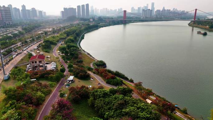 广西南宁良庆区城市风光建筑