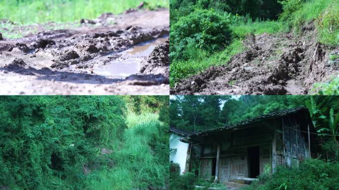 萧条无人居住的山沟