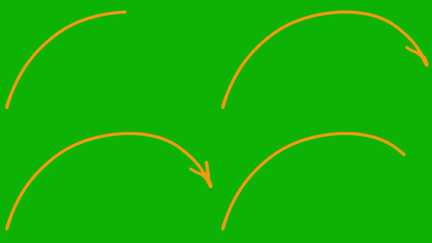 动画线性洋红色箭头符号绘制。手绘的粉色箭头指向右边。矢量插图隔离在白色背景上。