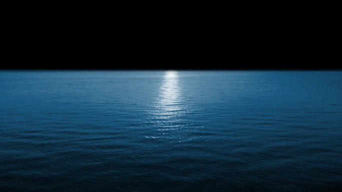 大海水面湖面月亮倒影带通道