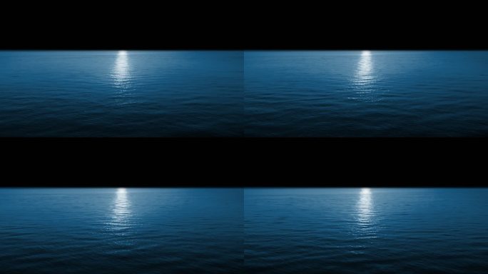 大海水面湖面月亮倒影带通道