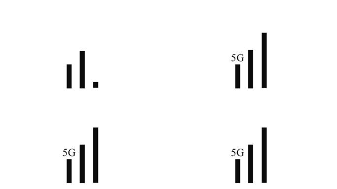 白色背景动画5g网络信号图标连接技术。