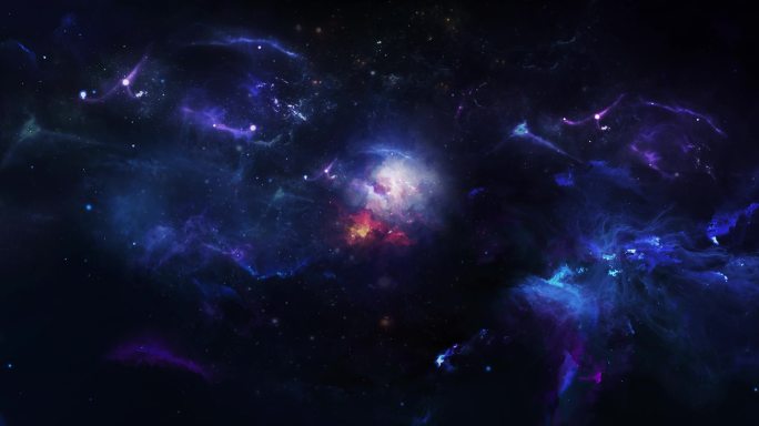 8K超宽屏穿梭星空循环