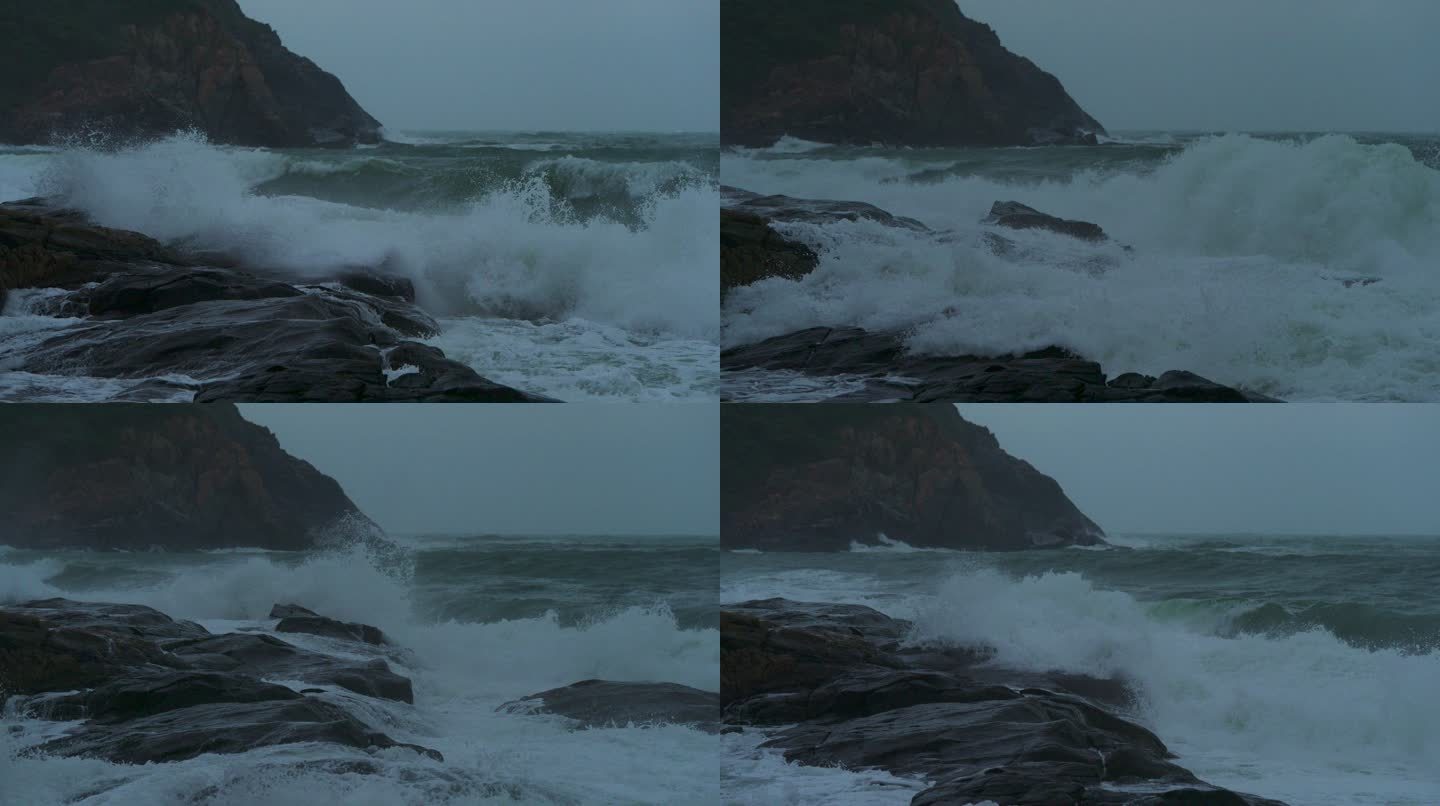 海岸浪潮-慢镜头