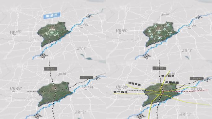 简洁大气的聊城市地图