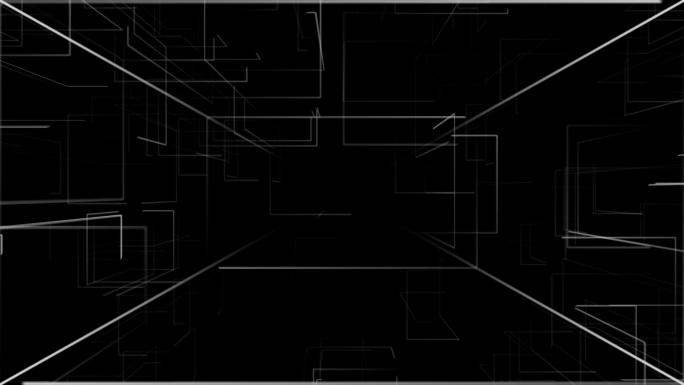 简约科技空间线条穿梭