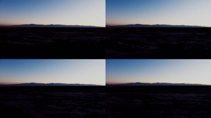 日落、晚霞、大西北、戈壁、沙漠、航拍