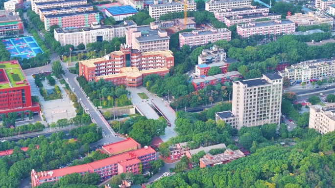 湖南工商大学航拍校园风景风光学校大学