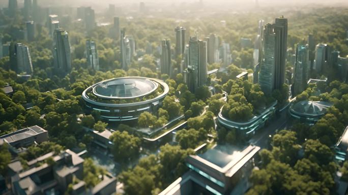 未来城市 环保城市 环境治理 科技感
