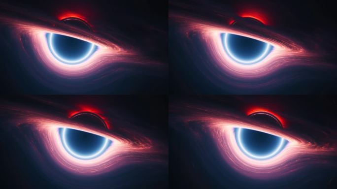 星际黑洞奇点作为神秘的宇宙之门跟踪广角镜头