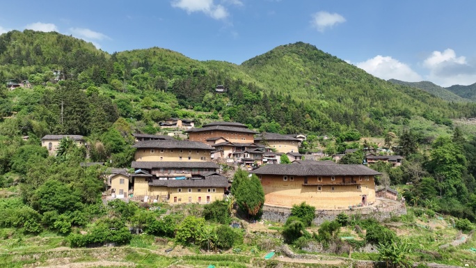 福建土楼南靖景区福建土楼云水谣景区航拍