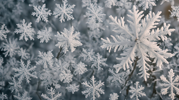 唯美雪花雪景