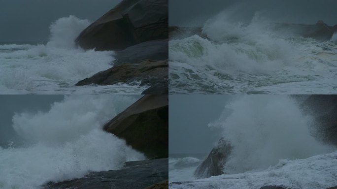 海岸风暴潮-升格动画
