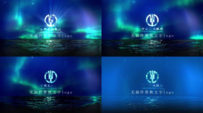 北极 极光 幽静 夜晚 logo展示