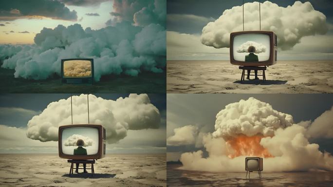 云与电视动效意向抽象