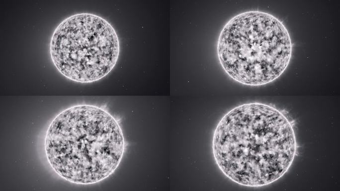 在外层空间的恒星背景下，白矮星发出的天体的光芒。