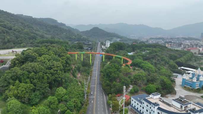 福建省漳州市南靖麒麟山公园航拍