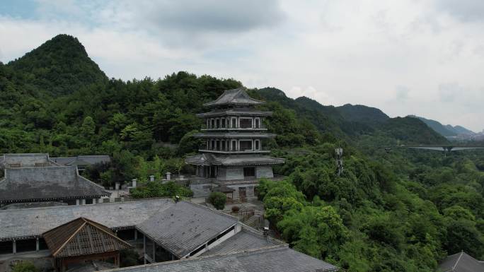 贵州省贵阳市花溪区孔学堂航拍