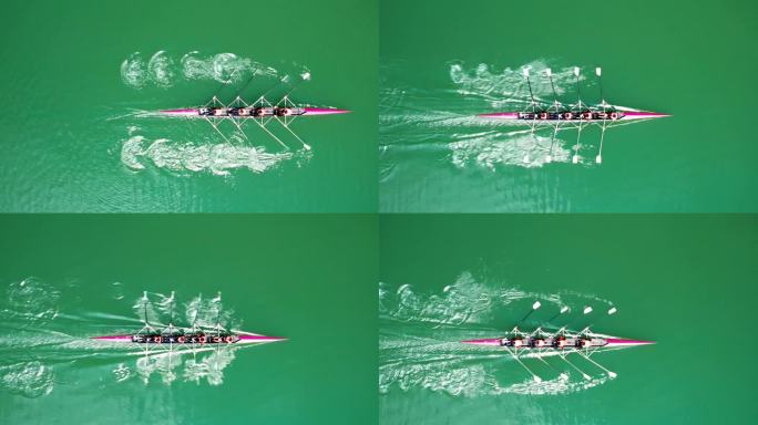 4K赛艇水上运动 皮划艇 实拍素材