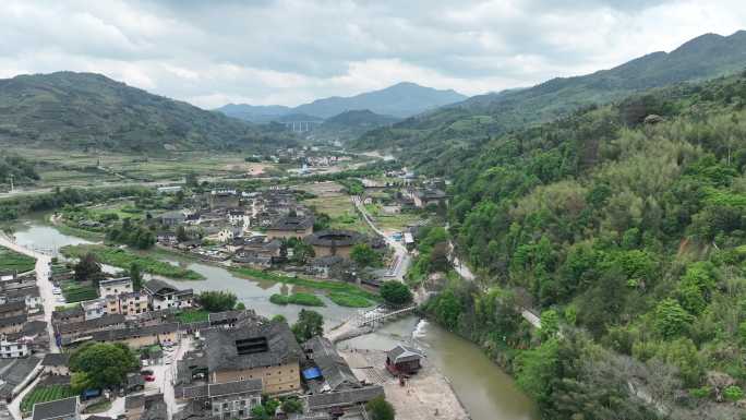 福建土楼南靖景区福建土楼云水谣景区航拍