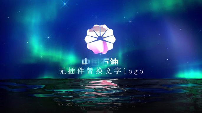 北极 极光 幽静 夜晚 logo展示