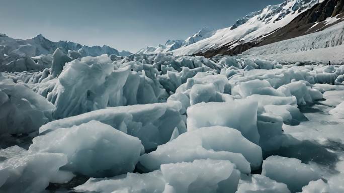 4k冰川风光 南极 北极南极冰川北极冰川