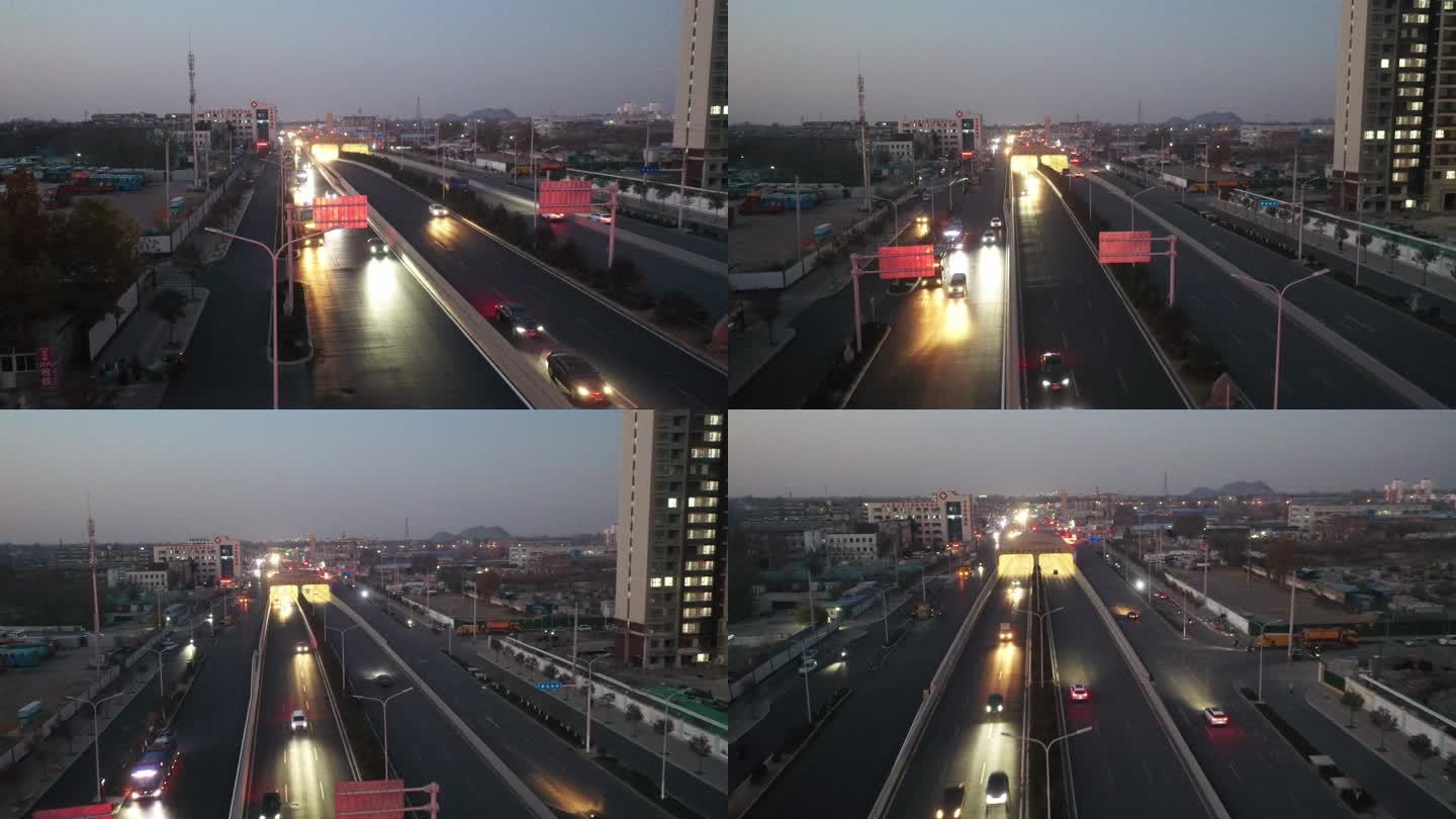 山东济南：济南黄河济泺路隧道城市夜景