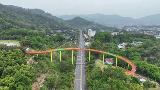 福建省漳州市南靖麒麟山公园航拍