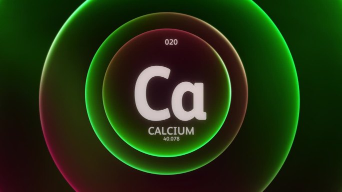 钙元素周期表科学内容标题设计动画循环背景