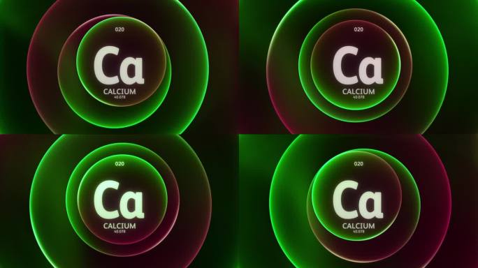 钙元素周期表科学内容标题设计动画循环背景