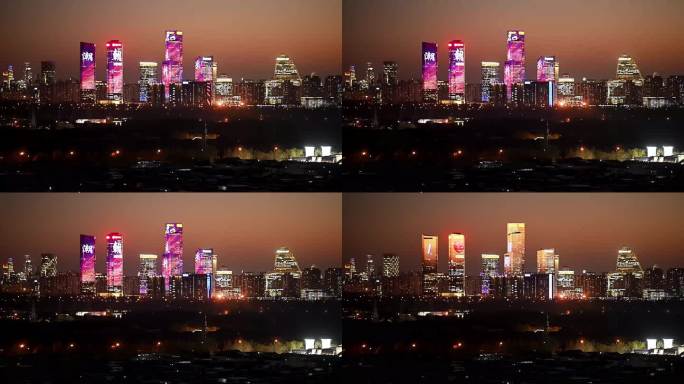 城市地标北京望京灯光秀