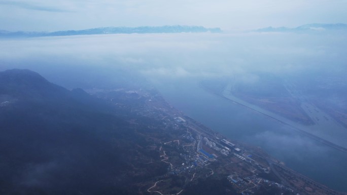 4K长江三峡平流层云海航拍视频