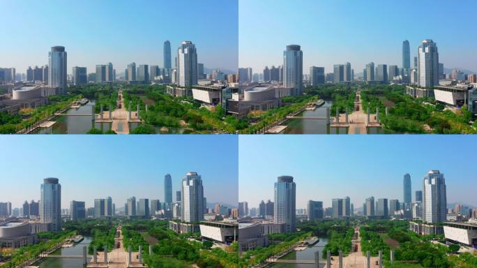 台州 椒江 市民广场大景 中轴线