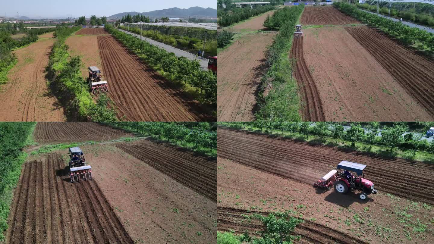 秋耕拖拉机翻地 农业宣传片 基本农田