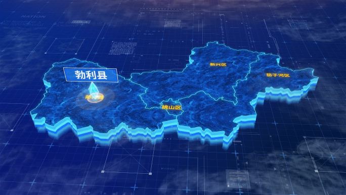 七台河市勃利县蓝色三维科技区位地图