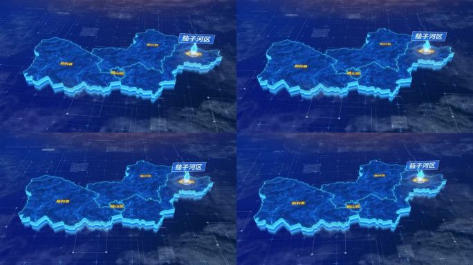 七台河市茄子河区蓝色三维科技区位地图