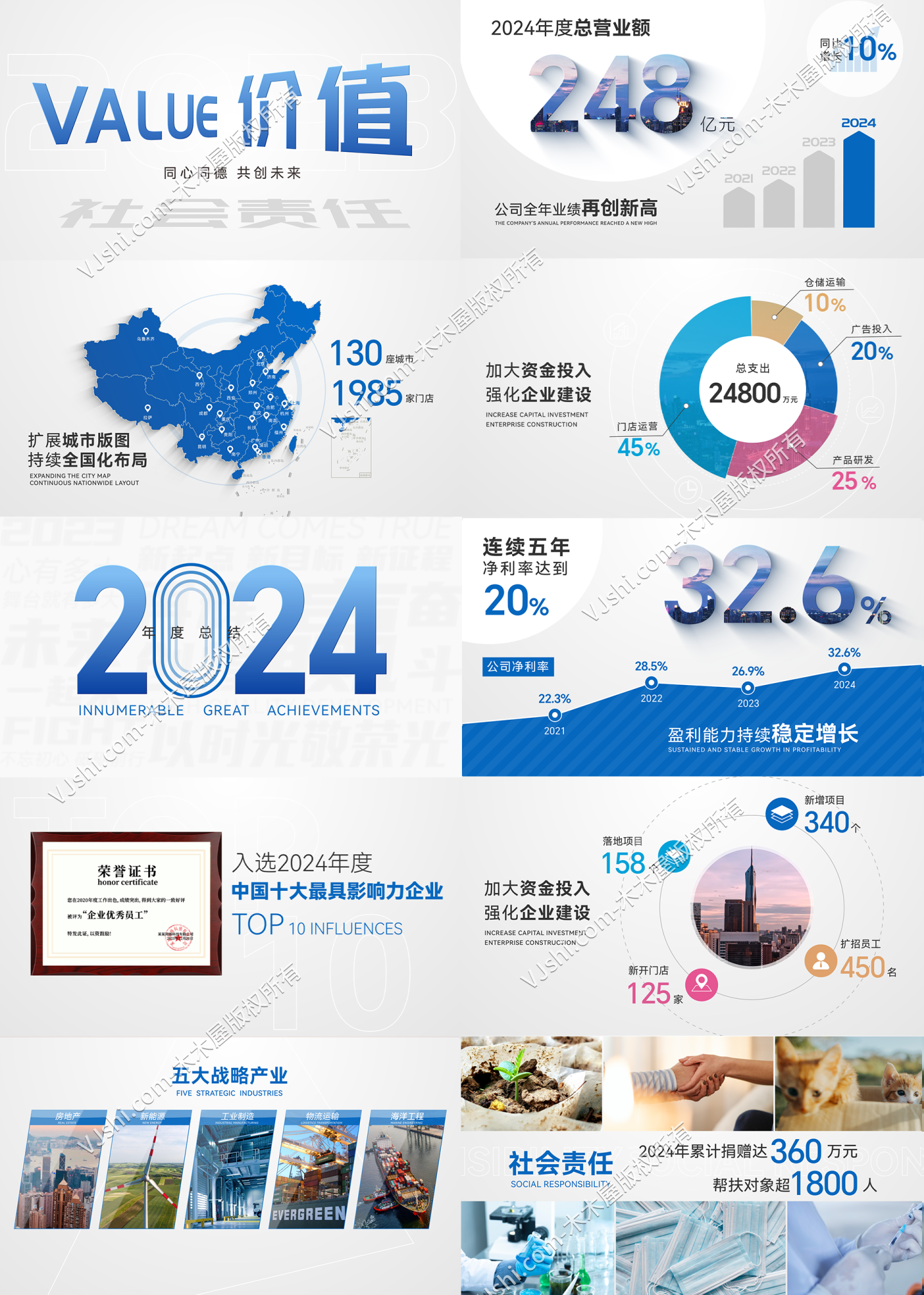 企业年报业绩汇报数据展示