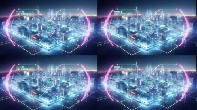 未来科技智慧城市人工智能物联网屏幕素材2