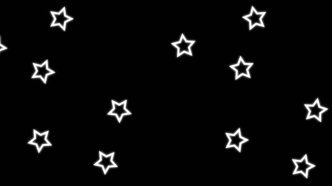 五角星出现消失星星圣诞节用品从左到右