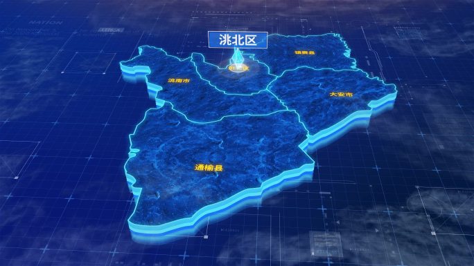 白城市洮北区蓝色三维科技区位地图