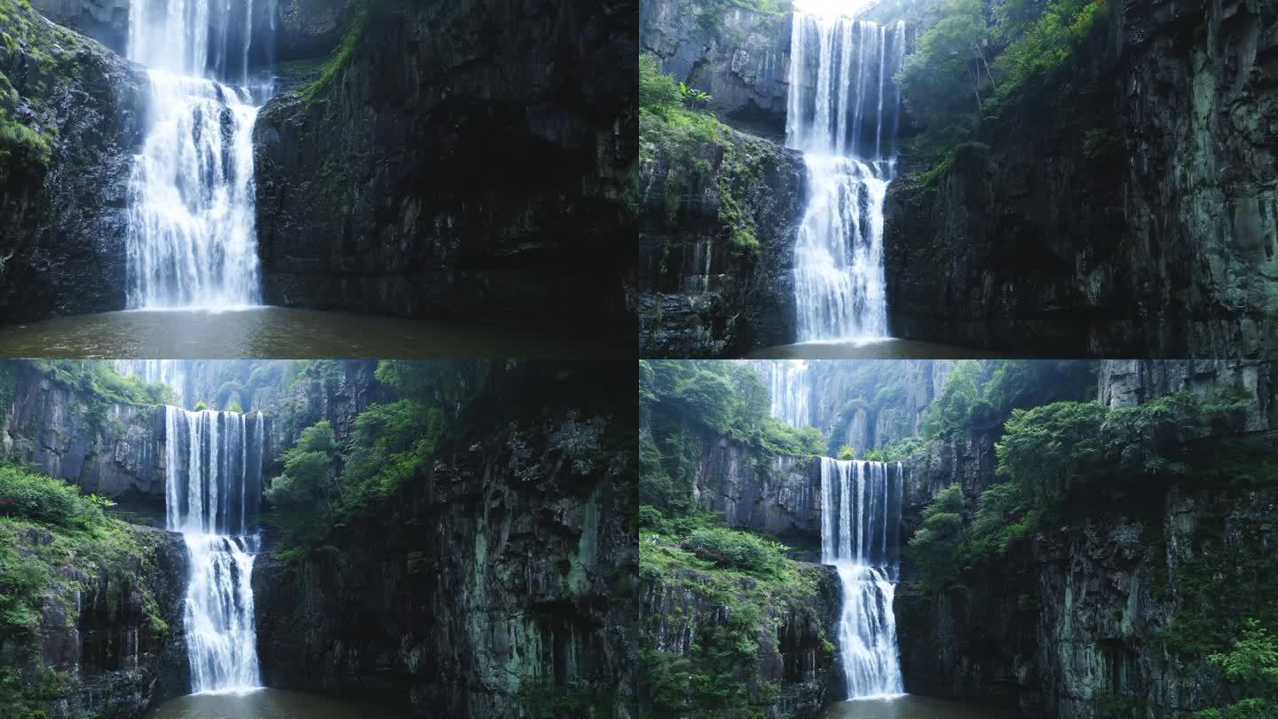 瀑布航拍实拍视频 自然景观 百丈漈