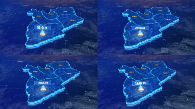 白城市通榆县蓝色三维科技区位地图