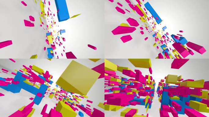 生日快乐立体字简洁片头